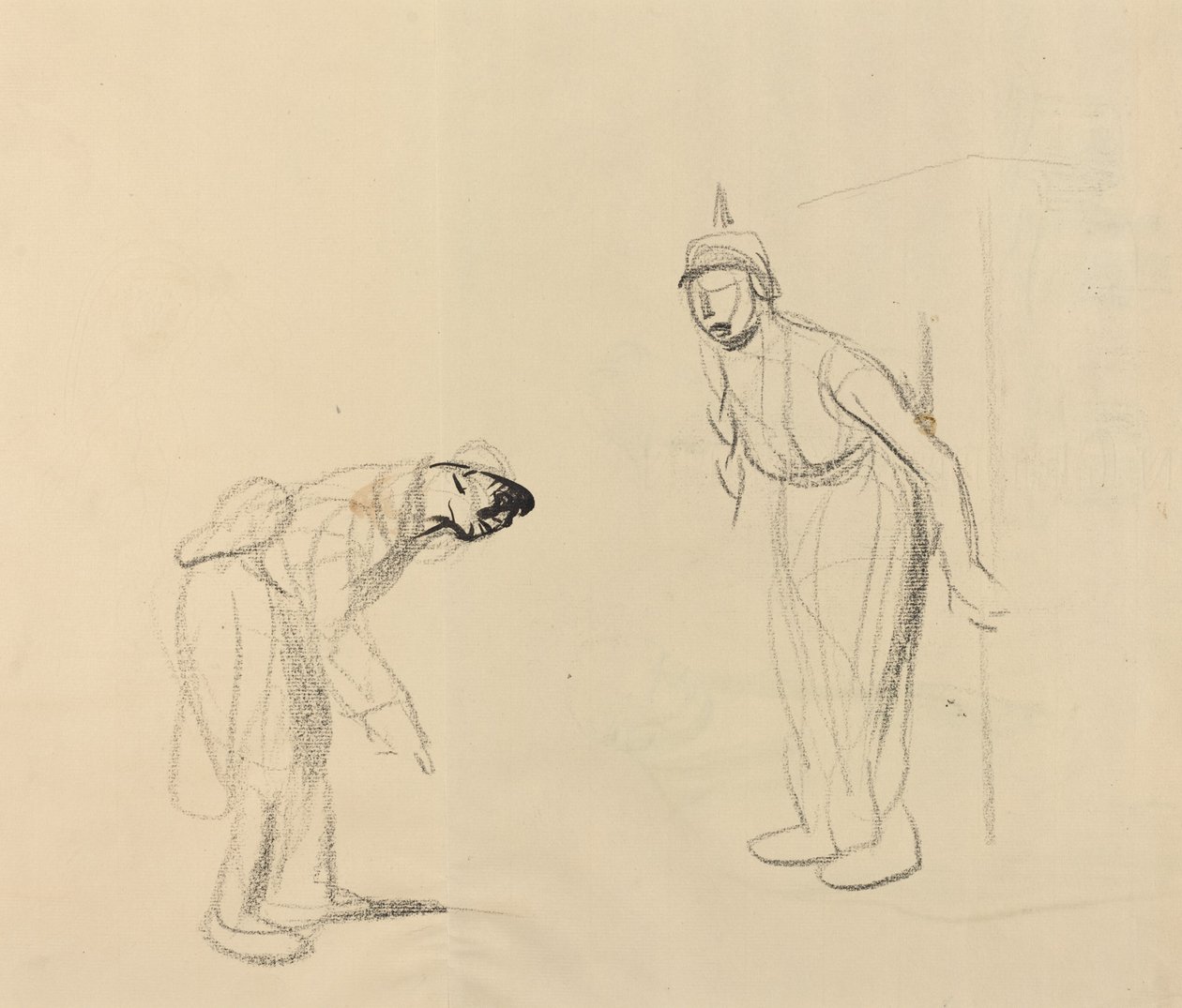 Ukrywanie Ludwika [verso], c. 19141919. autorstwa Jean Louis Forain
