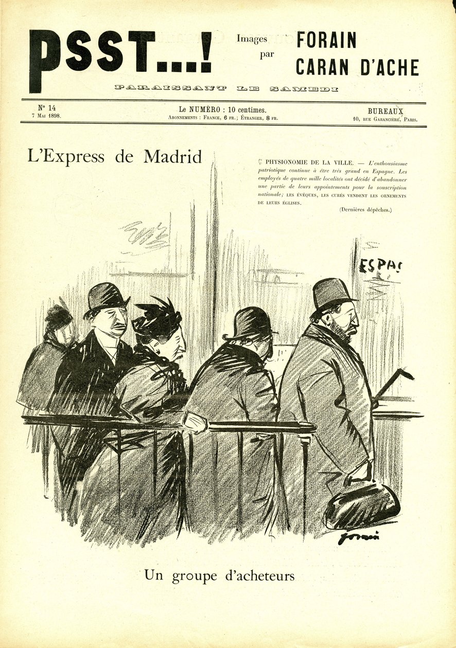 Ilustracja Jean-Louis Forain (1852-1931) w Psst...! autorstwa Jean Louis Forain