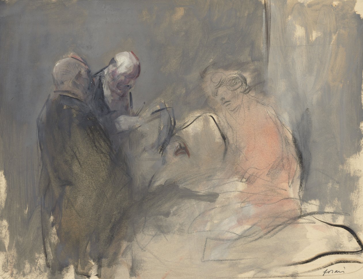 W szpitalu (rekto) autorstwa Jean Louis Forain