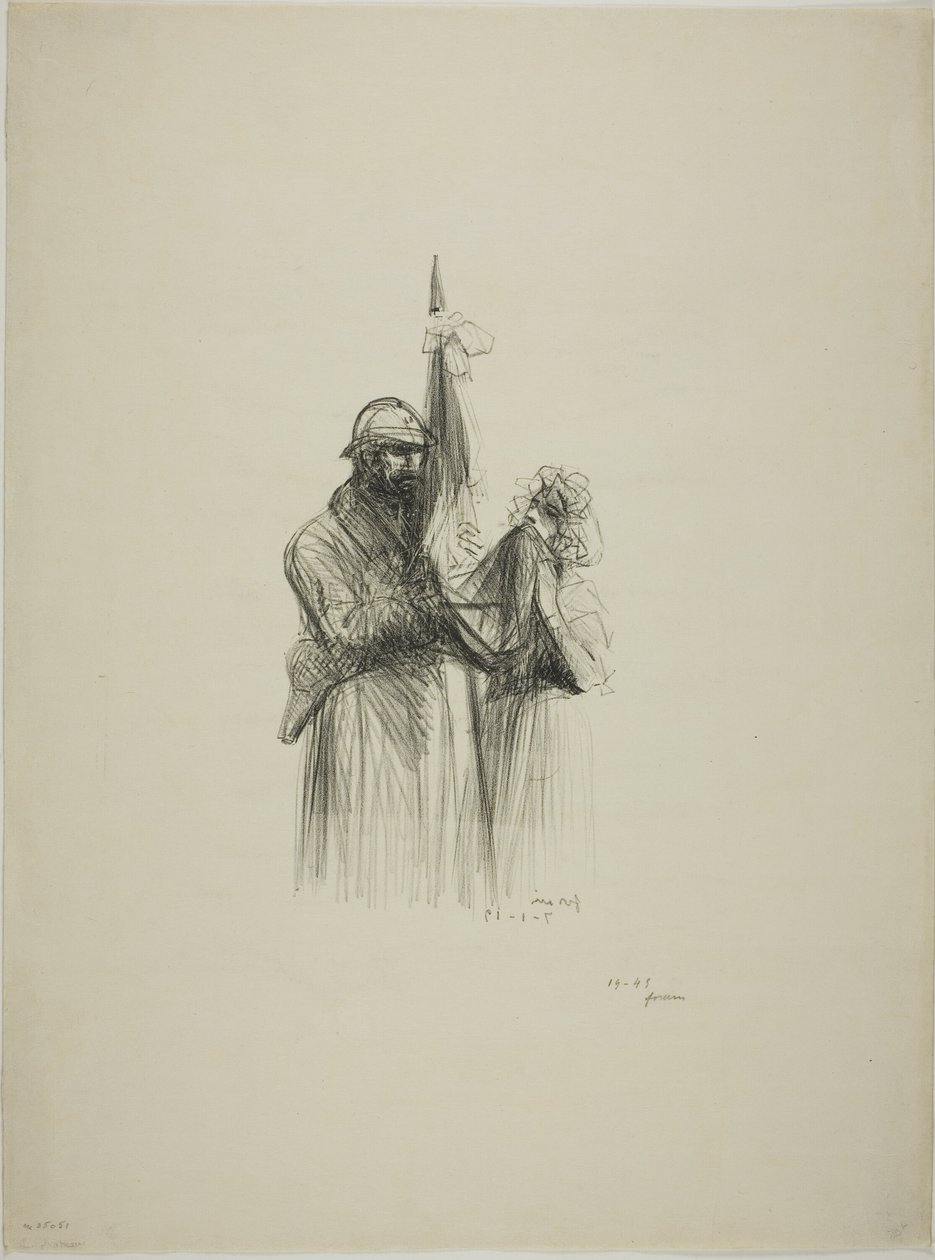Całowanie flagi autorstwa Jean Louis Forain