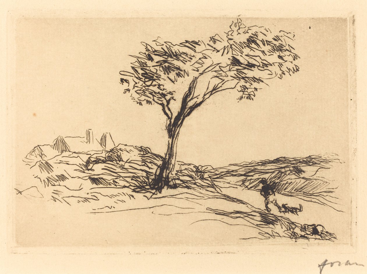 Krajobraz w okolicach Wersalu autorstwa Jean Louis Forain