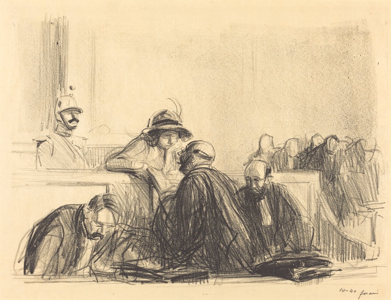 Prawnik rozmawia ze swoim klientem autorstwa Jean Louis Forain