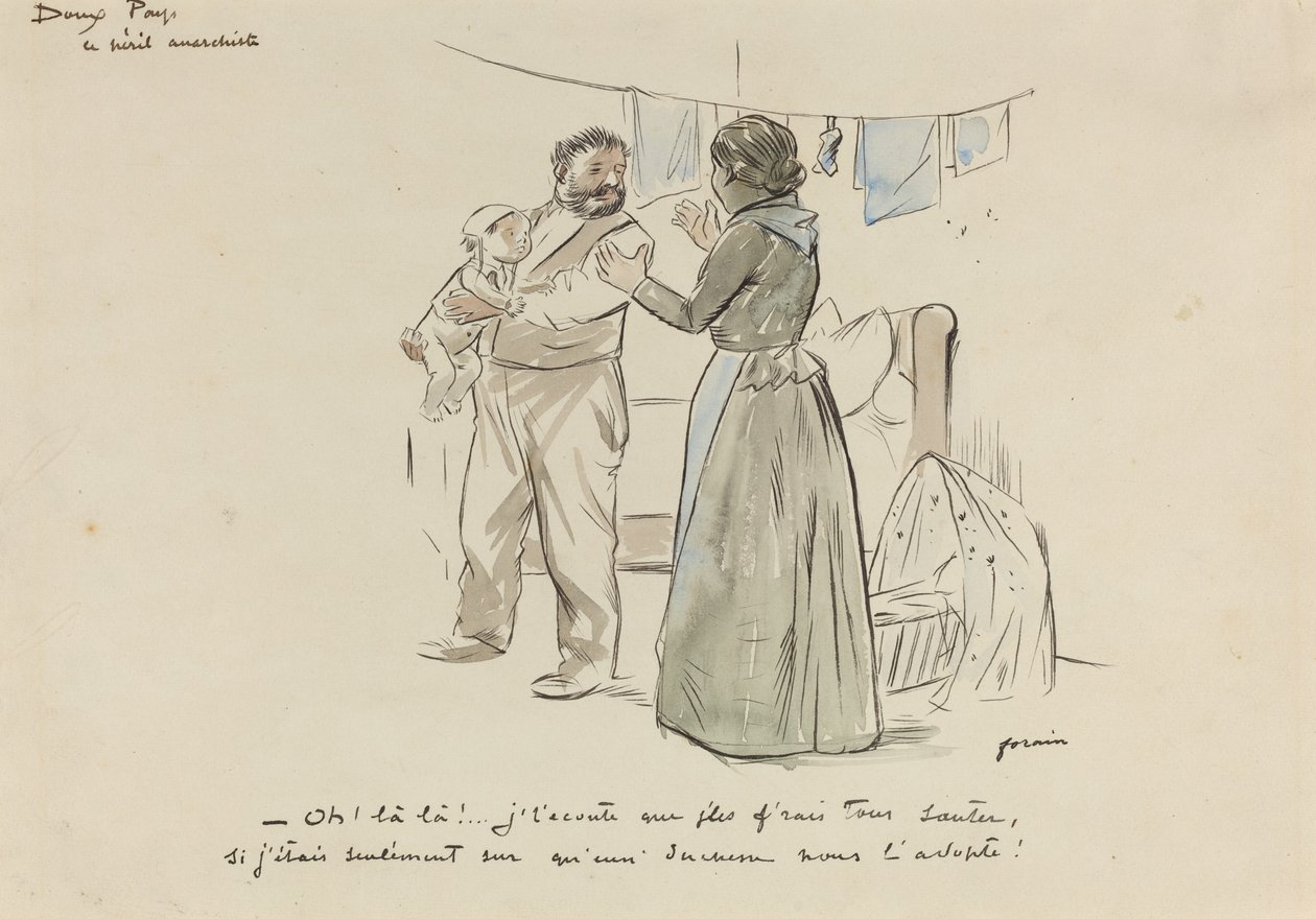 Niebezpieczeństwo anarchistów, c. 1897. autorstwa Jean-Louis Forain
