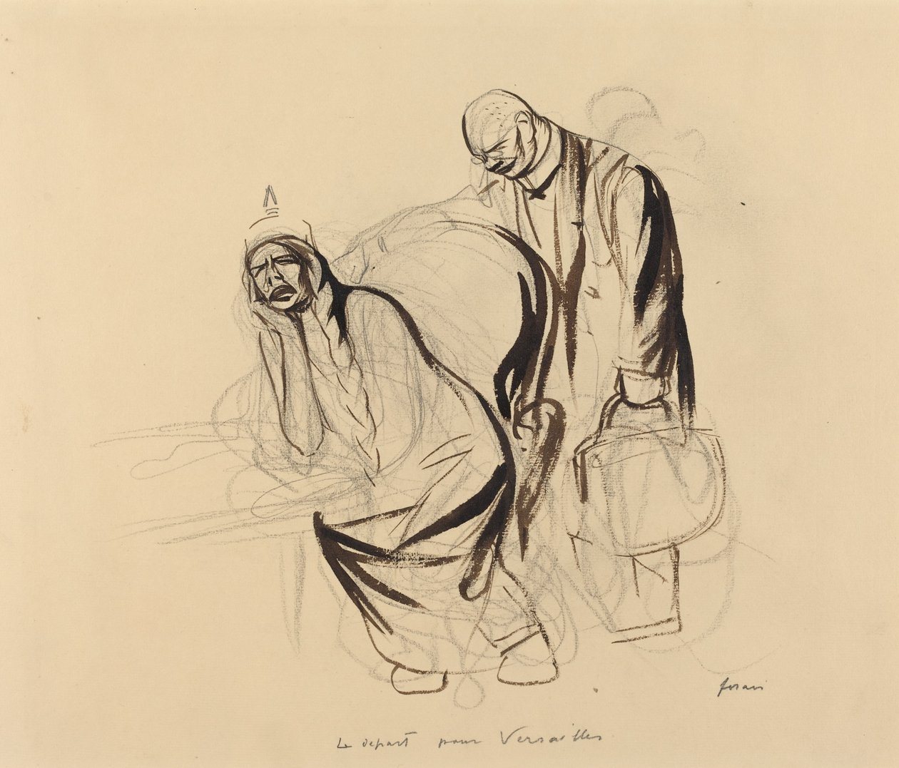 Wyjazd do Wersalu, ok. godz. 1919. autorstwa Jean Louis Forain