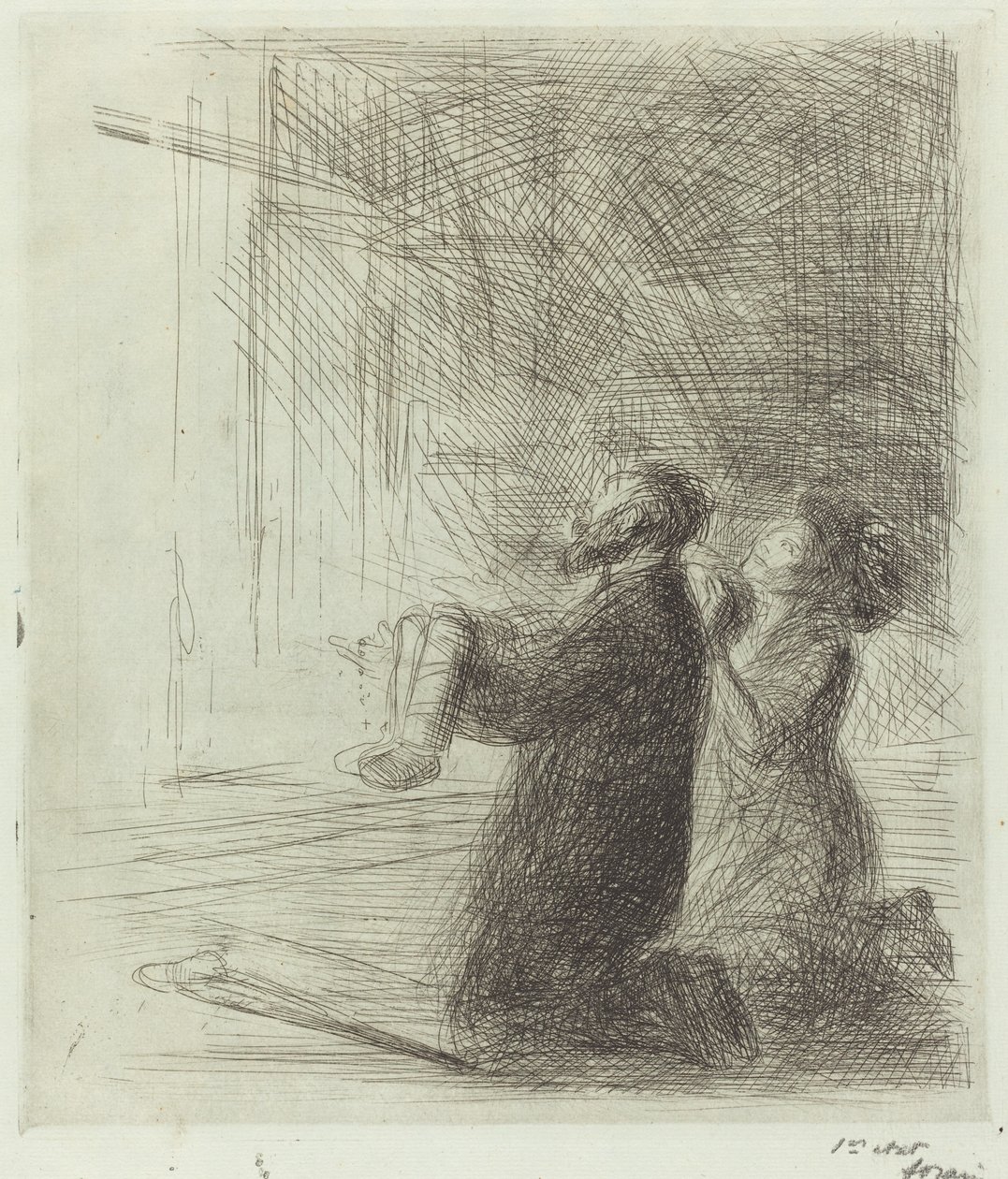 Lourdes, błaganie przed grotą (płyta czwarta) autorstwa Jean Louis Forain