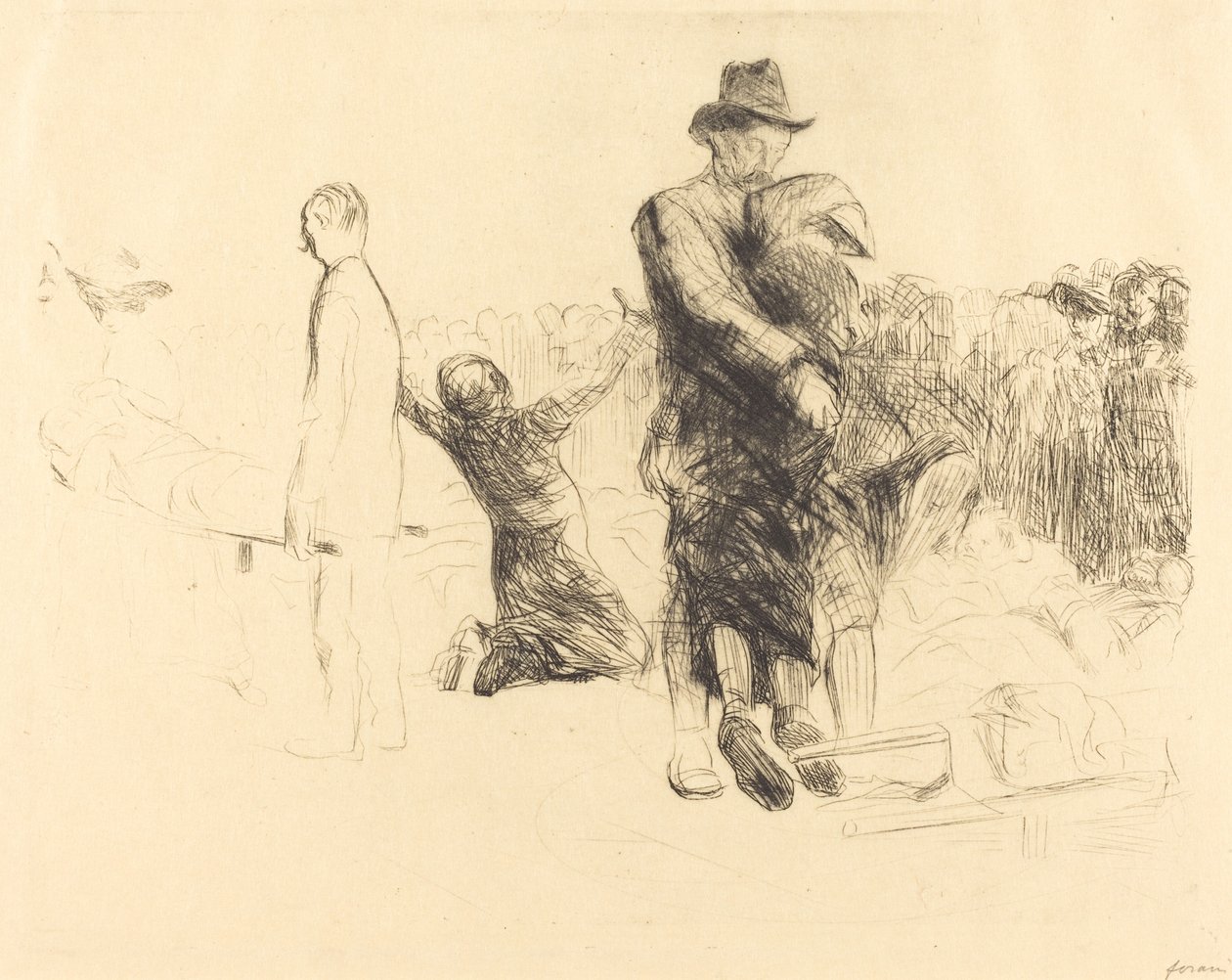 Lourdes, Transport sparaliżowanych autorstwa Jean Louis Forain