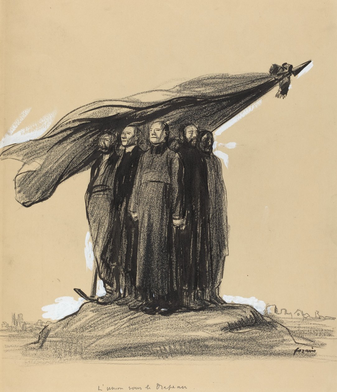Związek pod banderą, ok. godz. 19141919. autorstwa Jean Louis Forain