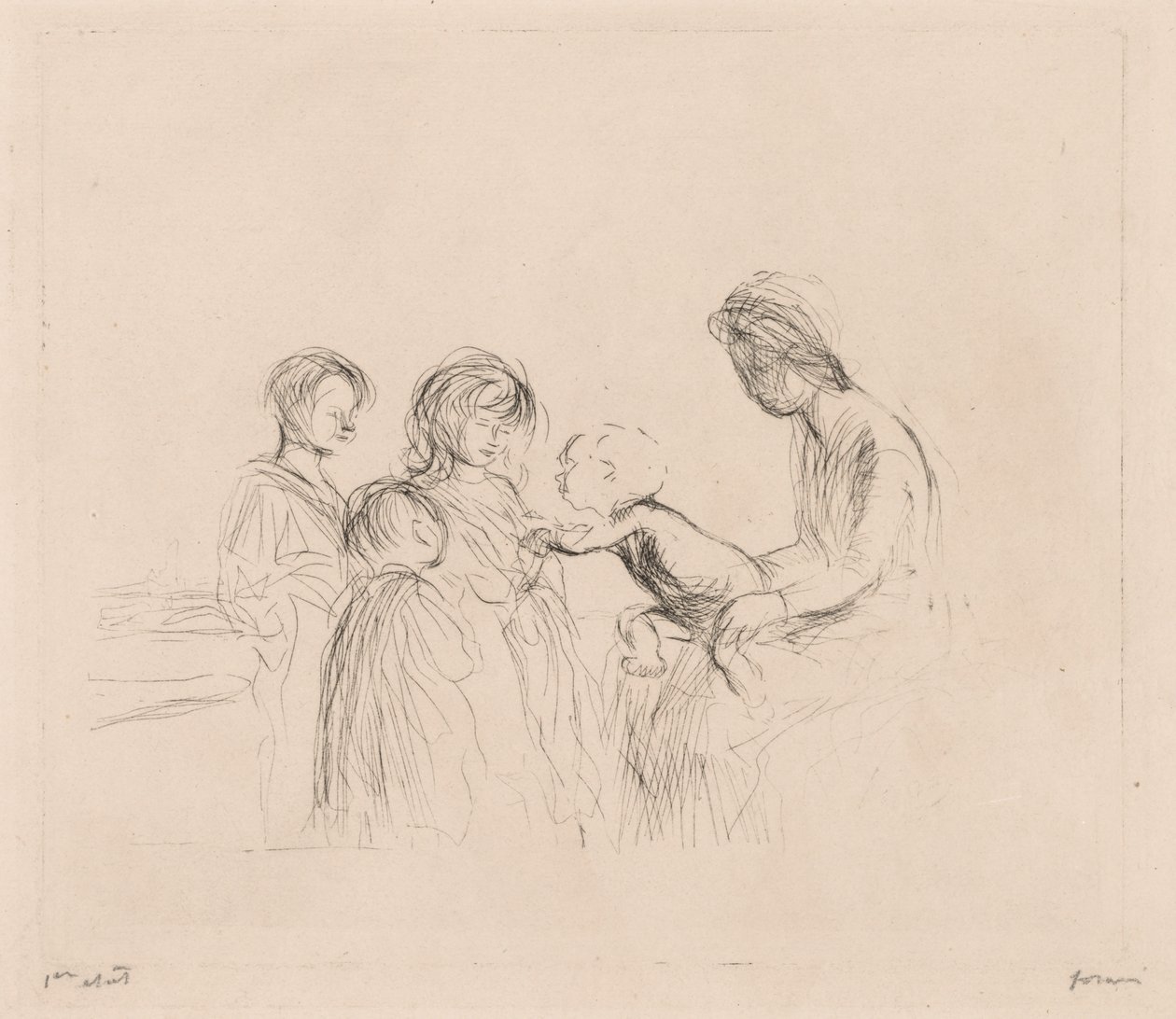 Madonna i Dzieci. autorstwa Jean Louis Forain