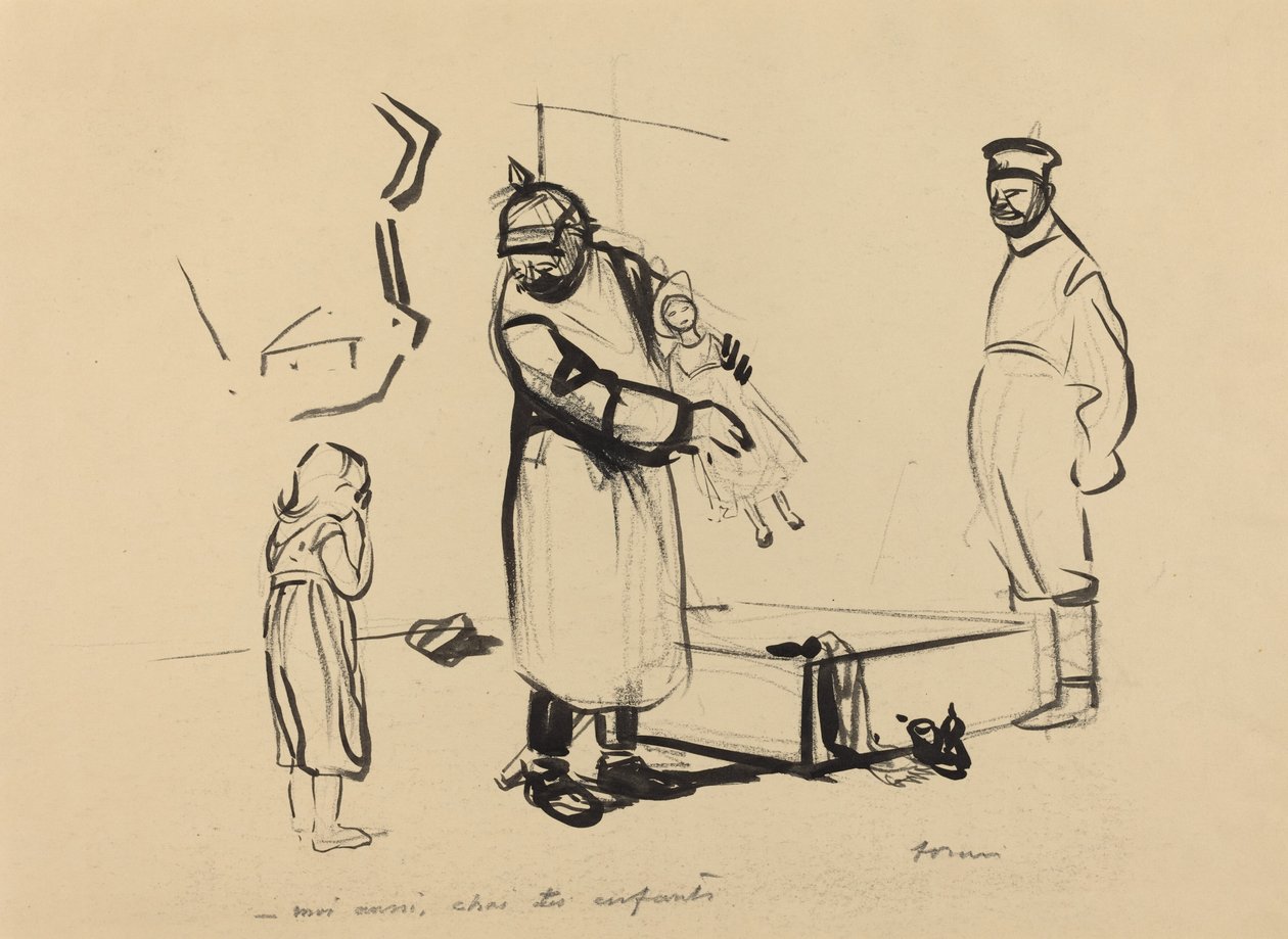 Po Paryżu. -ja też, szezlong dziecięcy autorstwa Jean Louis Forain