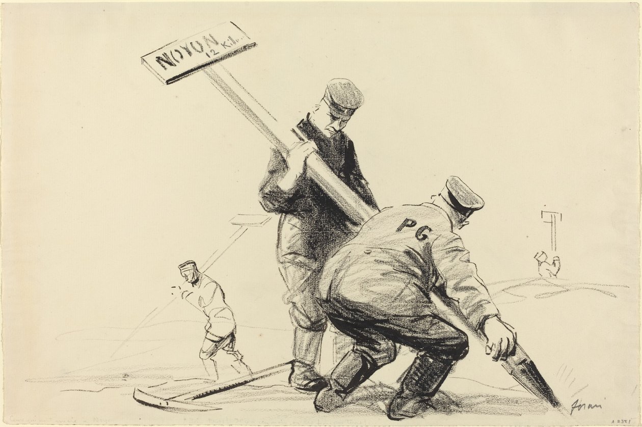 Noyon, ok. 19141919. autorstwa Jean Louis Forain