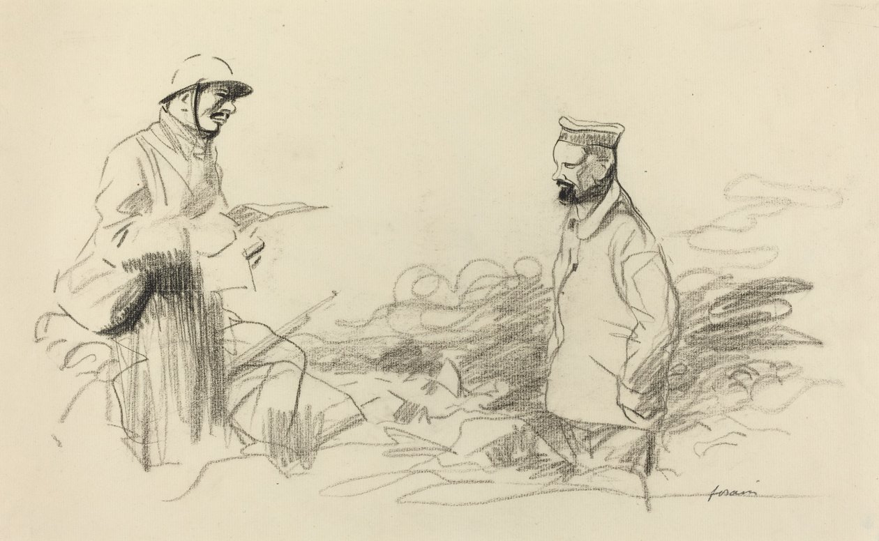 Poilu Uznanie niemieckiego żołnierza autorstwa Jean Louis Forain