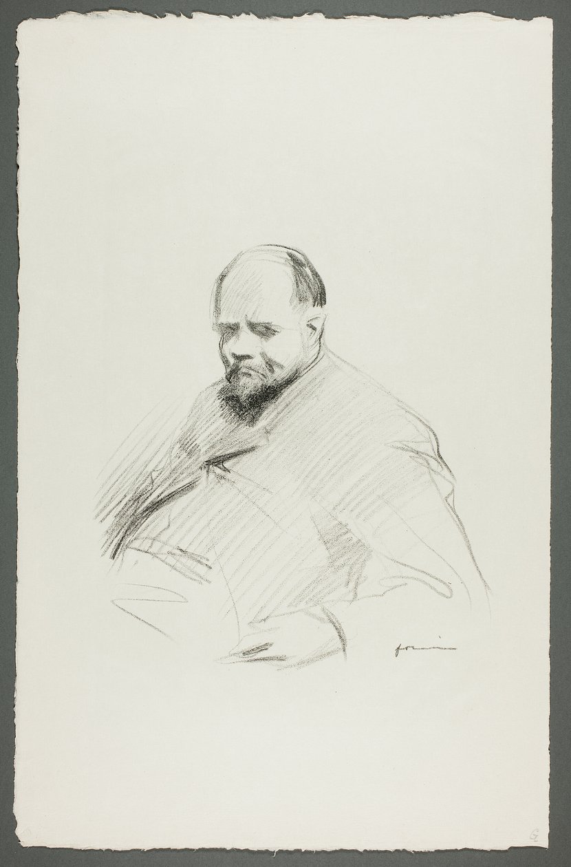 Portret Vollarda w pozycji siedzącej autorstwa Jean Louis Forain