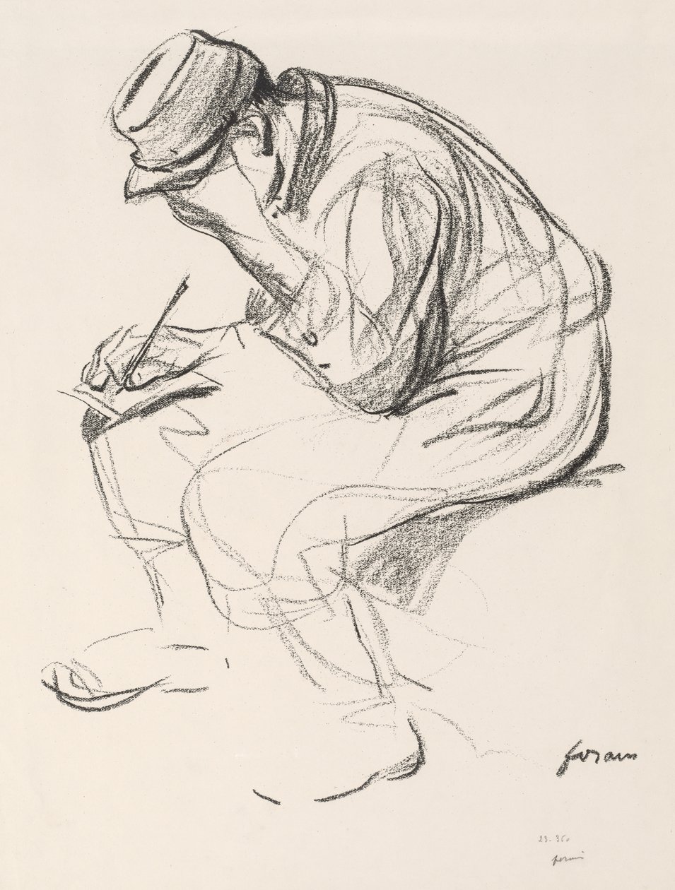 Więzień wojenny piszący list. autorstwa Jean Louis Forain