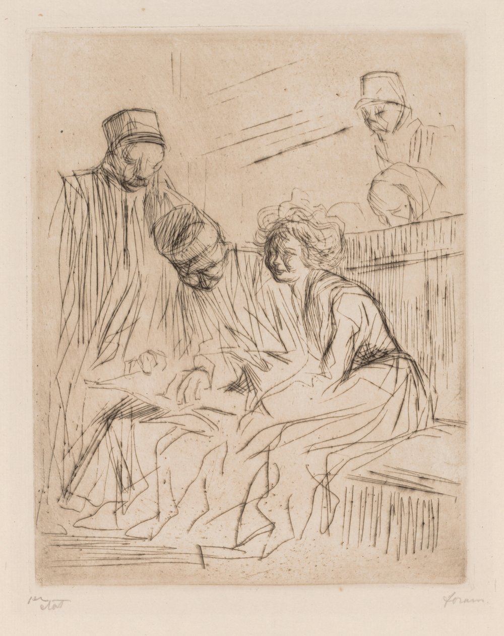 Czytanie raportu adwokatów. autorstwa Jean Louis Forain