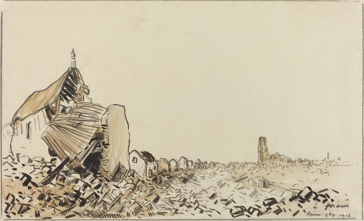 Reims 9bre 1918, prawdopodobnie 1918. autorstwa Jean Louis Forain