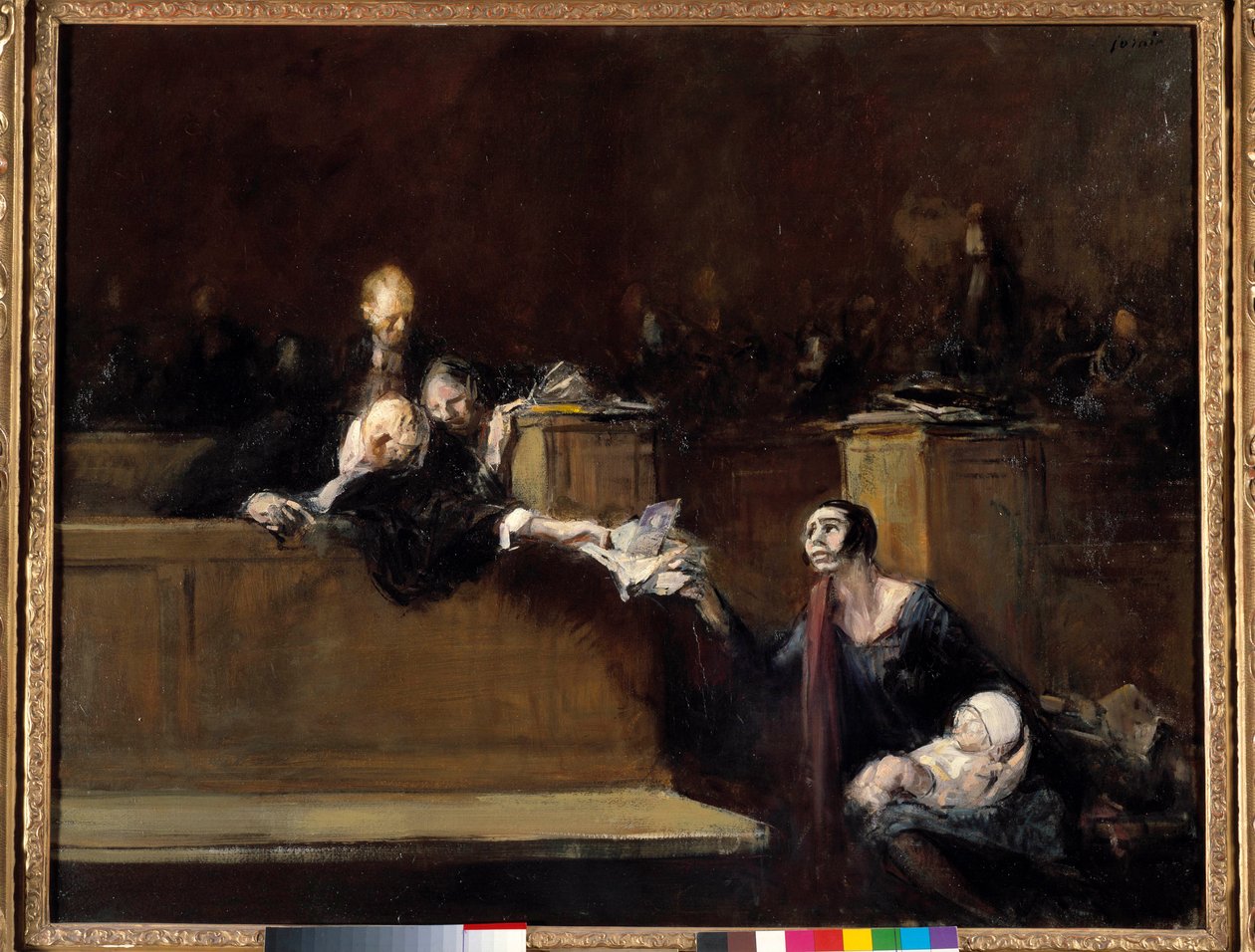 Scene de tribunal Obraz Jean Louis Forain (1852-1931) XX w. Słońce. 0,73x0,92 m Paryż, Musee du Louvre autorstwa Jean Louis Forain