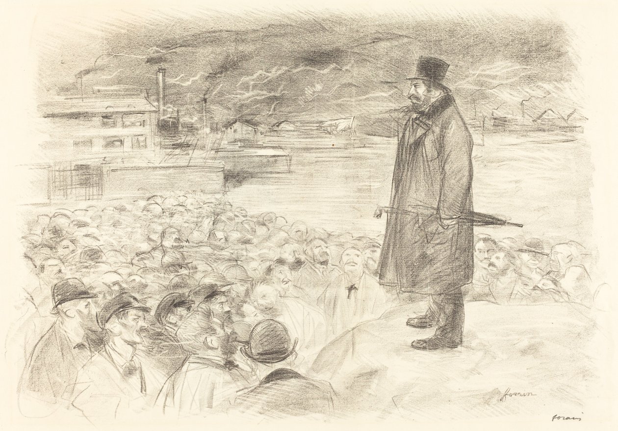 Scena strajku (trzecia płyta) autorstwa Jean Louis Forain
