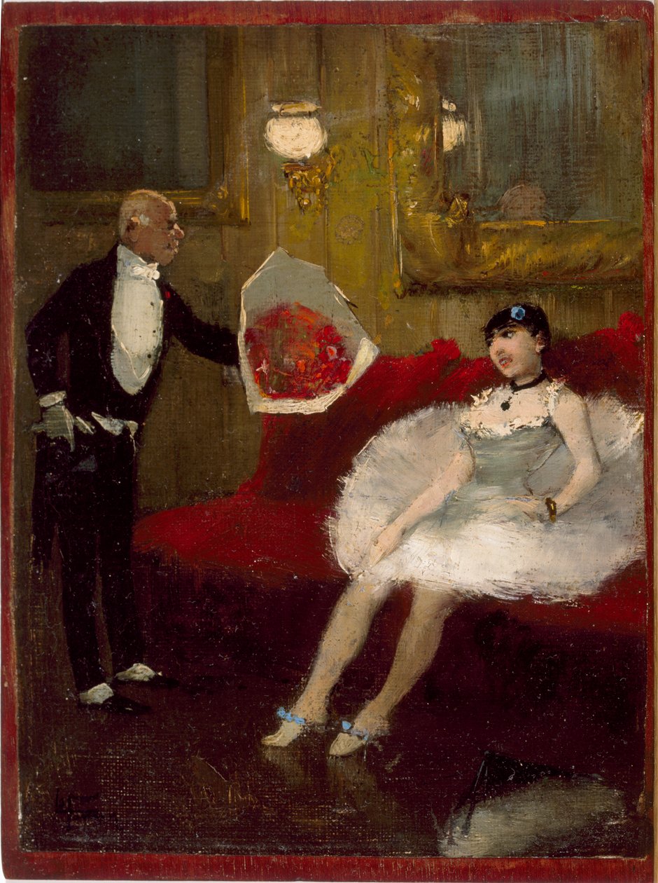 Adorator, ok. 1877-79 (olej na płótnie, oprawiony w drewno) autorstwa Jean Louis Forain