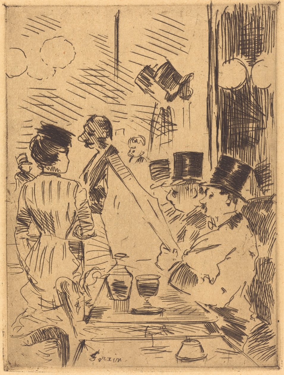 Kawiarnia Nowych Aten autorstwa Jean Louis Forain