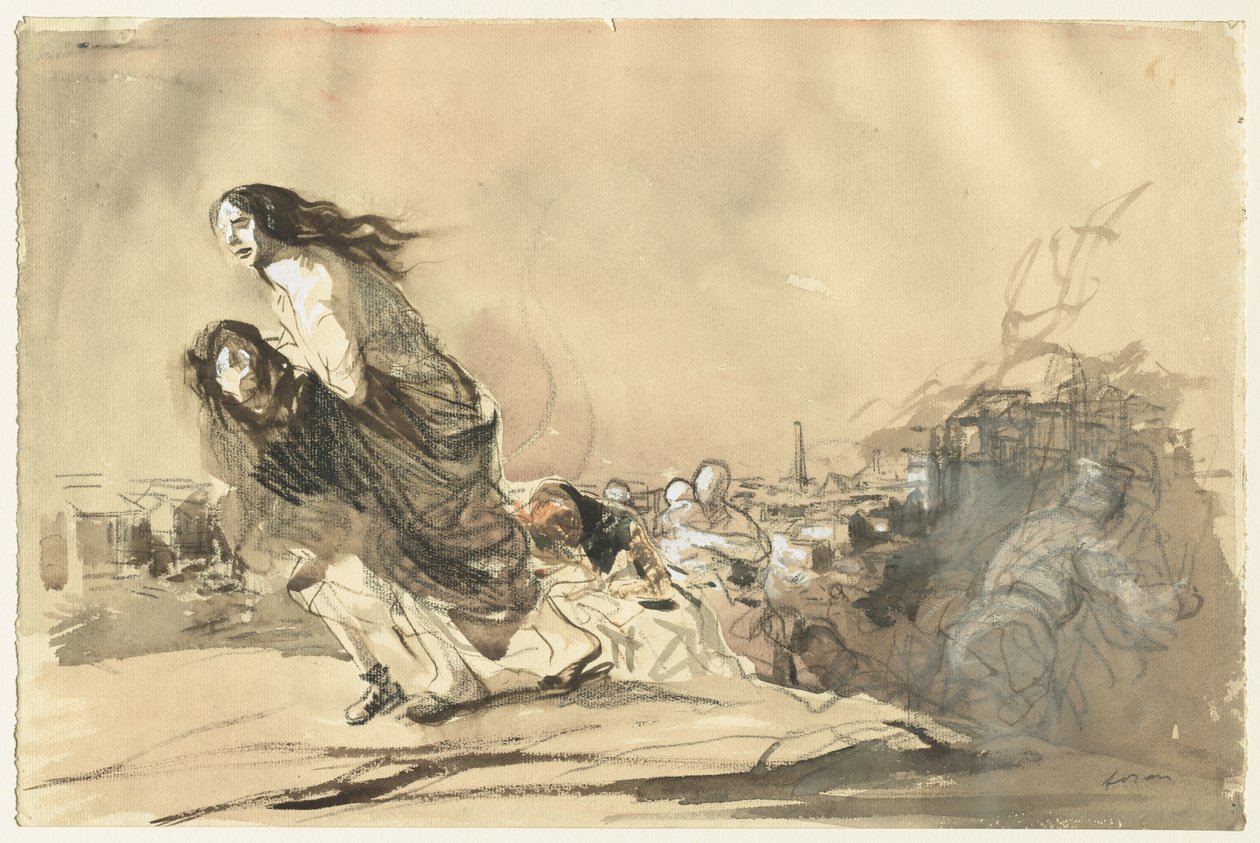Wojska niemieckie otrzymały formalny nakaz oszczędzenia własności prywatnej. autorstwa Jean Louis Forain