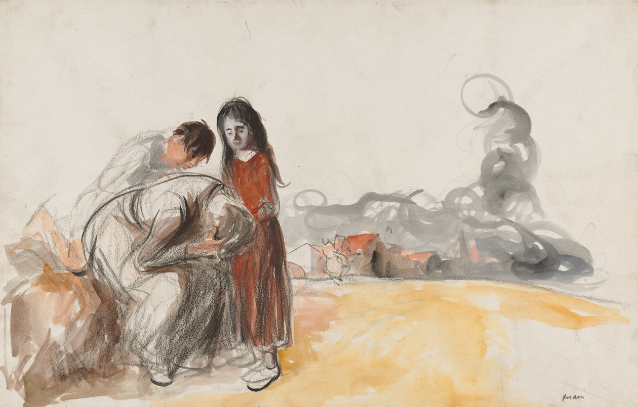 Niemcy odeszli, czwarty kwartał 1800 lub pierwszy trzeci 1900. autorstwa Jean Louis Forain
