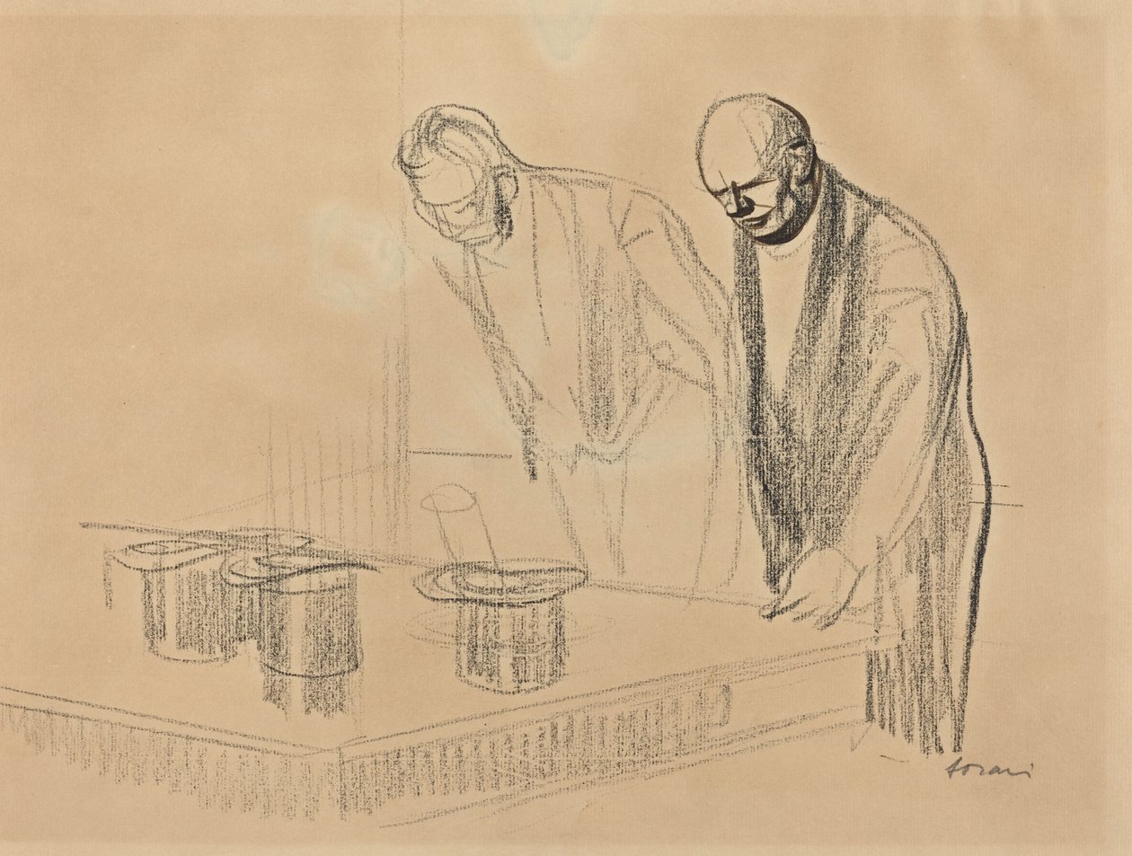 Czapki aliantów [recto], ok. 1930 r. 19141919. autorstwa Jean Louis Forain