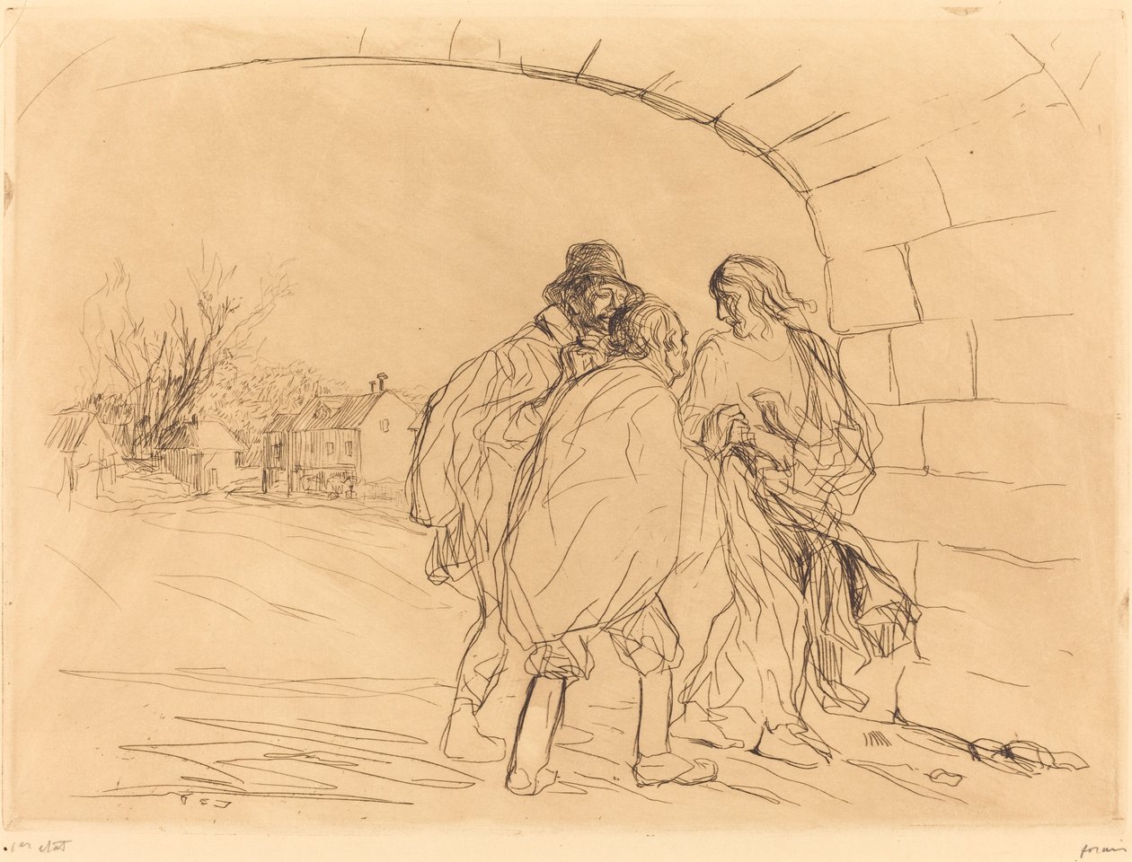 Spotkanie pod Łukiem (pierwsza płyta) autorstwa Jean Louis Forain
