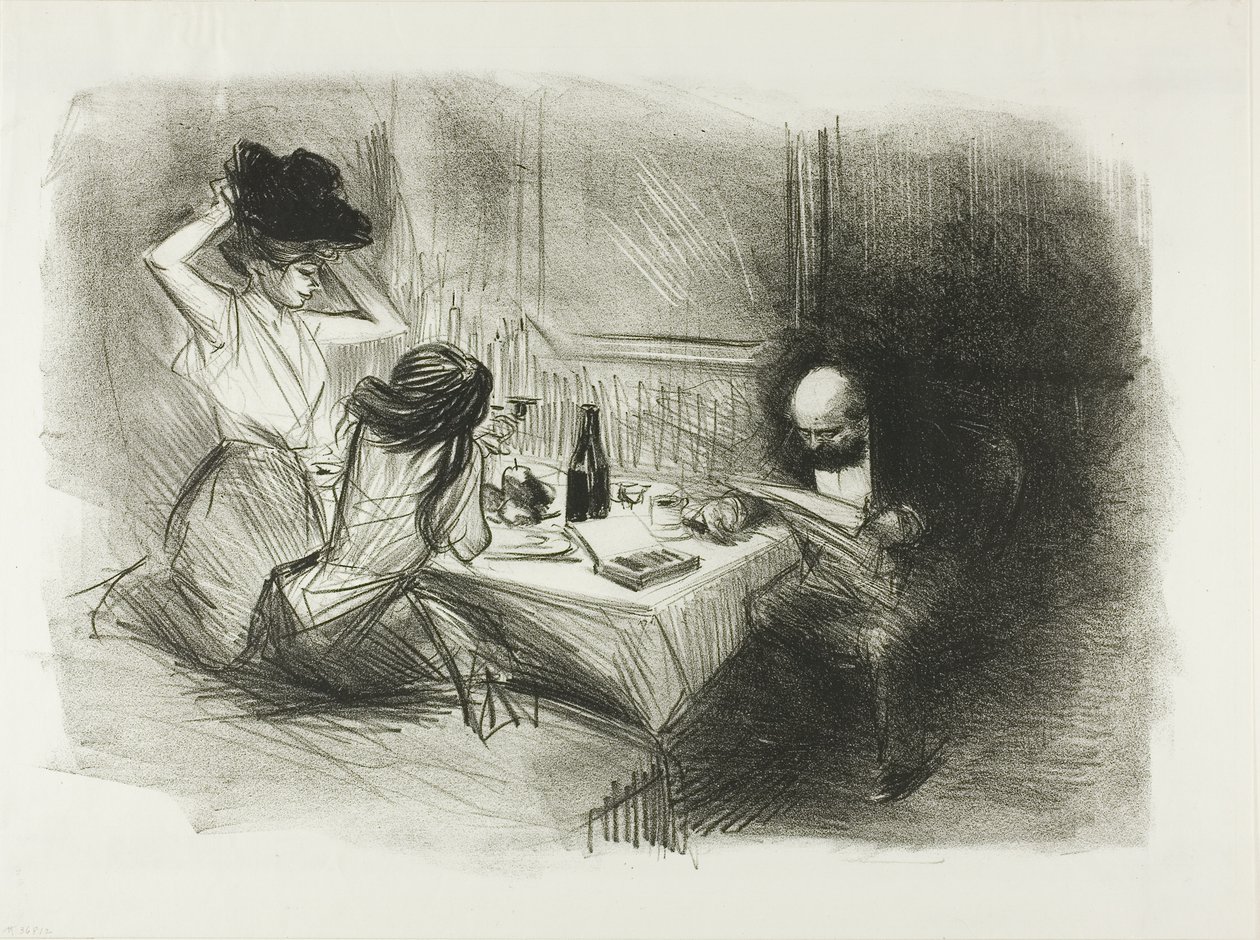 Prywatna jadalnia, piąty talerz autorstwa Jean Louis Forain