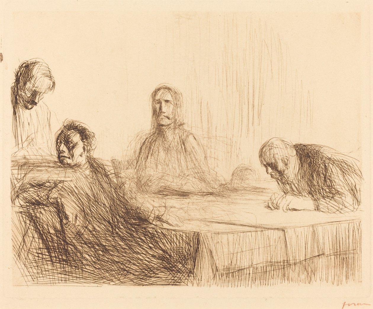 Wieczerza w Emaus (druga płyta) autorstwa Jean Louis Forain
