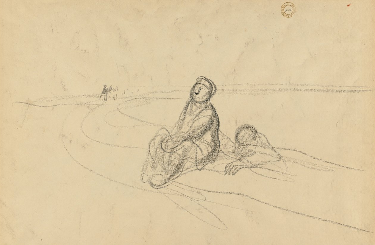Dwie postacie na drodze, c. 1919. autorstwa Jean Louis Forain