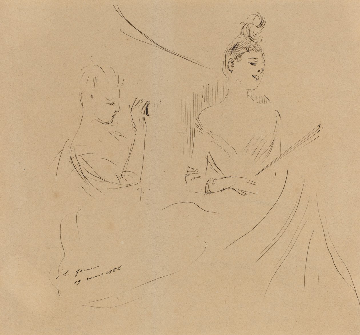 Dwie panie w loży, 1886. autorstwa Jean Louis Forain