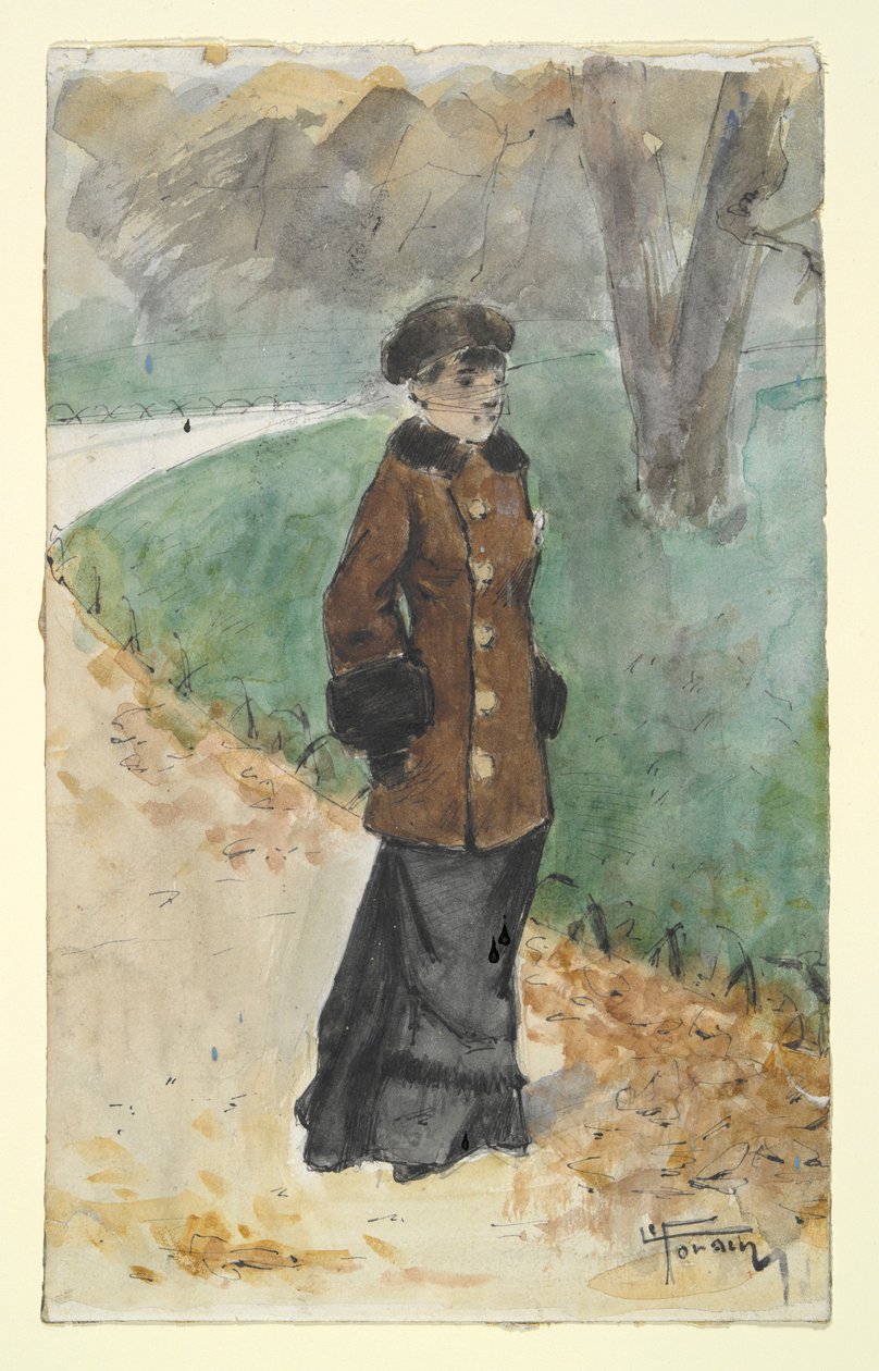 Idąca kobieta autorstwa Jean Louis Forain