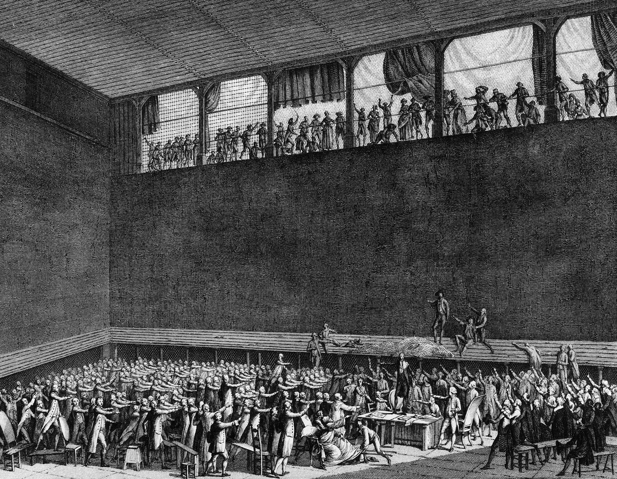Rewolucja Francuska: gra Przysięga palm 20 czerwca autorstwa Jean Louis II (after) Prieur