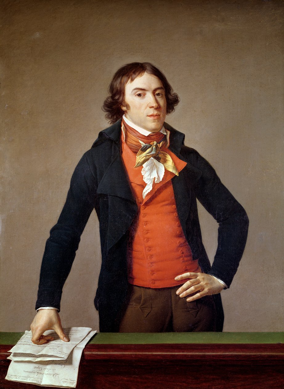 Bertrand Barere de Vieuzac (1755-1841) wyrokiem Ludwika XVI (1754-93) 4 stycznia 1793 autorstwa Jean Louis Laneuville