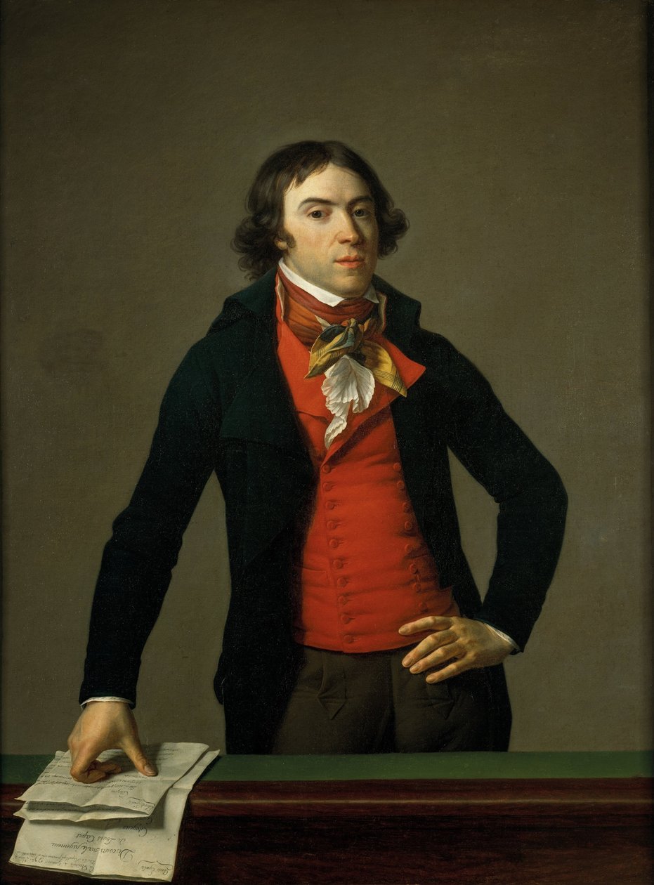 Portret Bertranda Barère de Vieuzac (1755-1841), francuskiego polityka rewolucyjnego i angielskiego szpiega autorstwa Jean Louis Laneuville