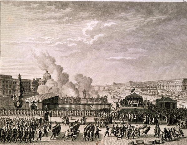 Proklamacja niebezpieczeństwa dla Ojczyzny, 22 lipca 1792 r., rycina Pierre Gabriel Berthault (1737-1831) autorstwa Jean Louis Prieur