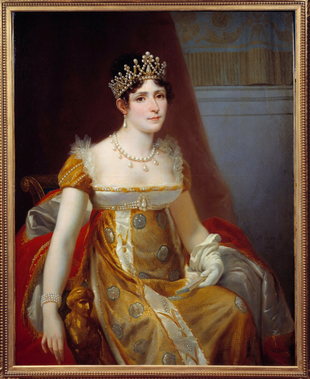 Portret Impress Josephine de Beauharnais (1763-1814) Obraz Victor Viger du Vigneau, dit Hector Viger (1819-1879) 1863 Nd. 1,15x0,89 m Malmaison, muzeum zamkowe - Portret cesarzowej Józefiny de Beauharnais (1763-1814). Obraz Victora Vign autorstwa Jean Louis Victor Viger du Vigneau