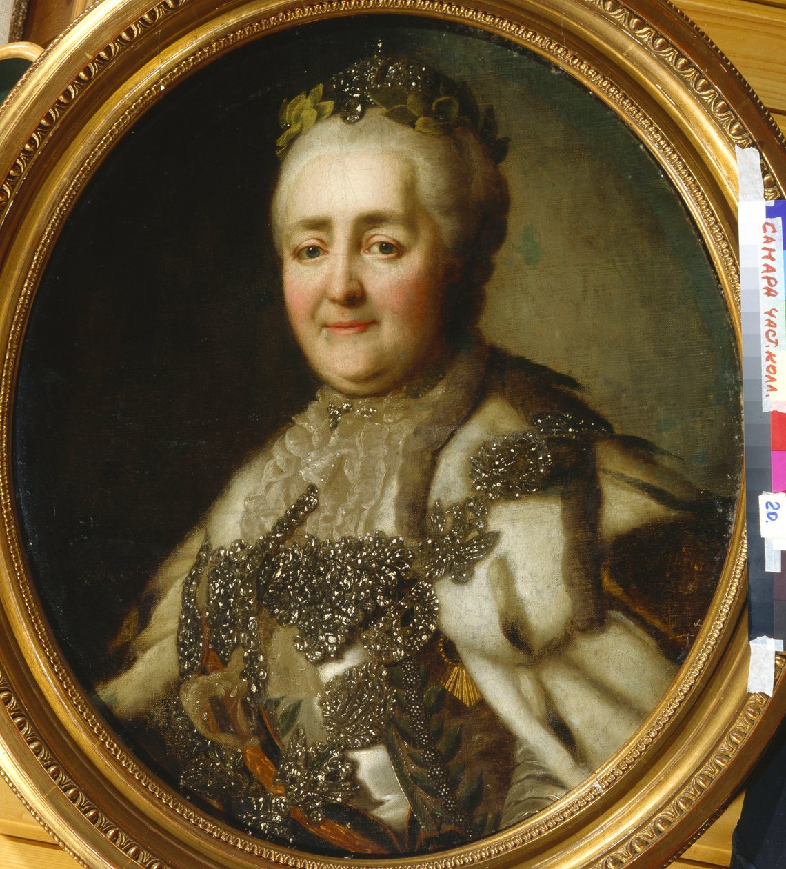 Portret cesarzowej Katarzyny II (1729-1796) par Voille, Jean Louis (1744 po 1803). Olej na płótnie, format : 68,5x60 autorstwa Jean Louis Voille