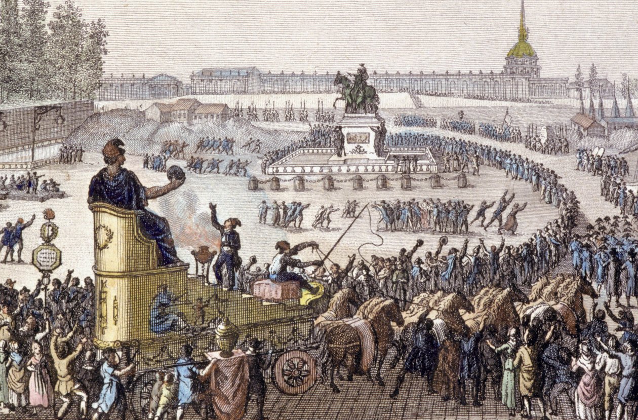 Pierwsze obchody Wolności w Paryżu 15 kwietnia autorstwa Jean Louis the Younger Prieur
