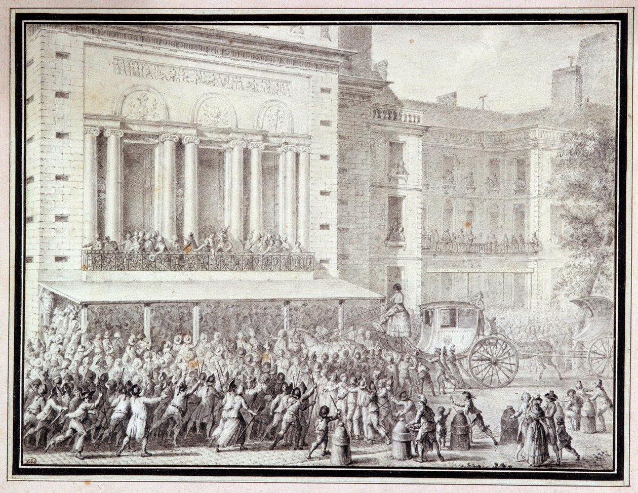 Ludzie zamykający drzwi Opery: 12 lipca autorstwa Jean Louis the Younger Prieur