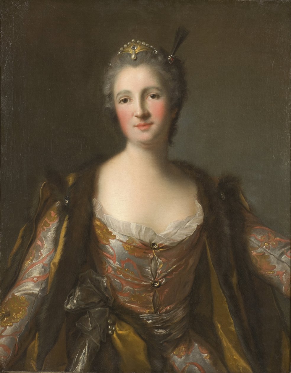 Elżbieta Katarzyna de Besenval, markiza de Broglie, en sultane - markiza de Broglie (1718-1777), z domu Freiin von Besenval von Brunstatt, jako Sultana, przez Nattiera, Jean-Marc (1685-1766). Olej na płótnie. 1742 Wymiar: 81x63 cm. Muzeum Narodowe w Sztokh autorstwa Jean Marc Nattier