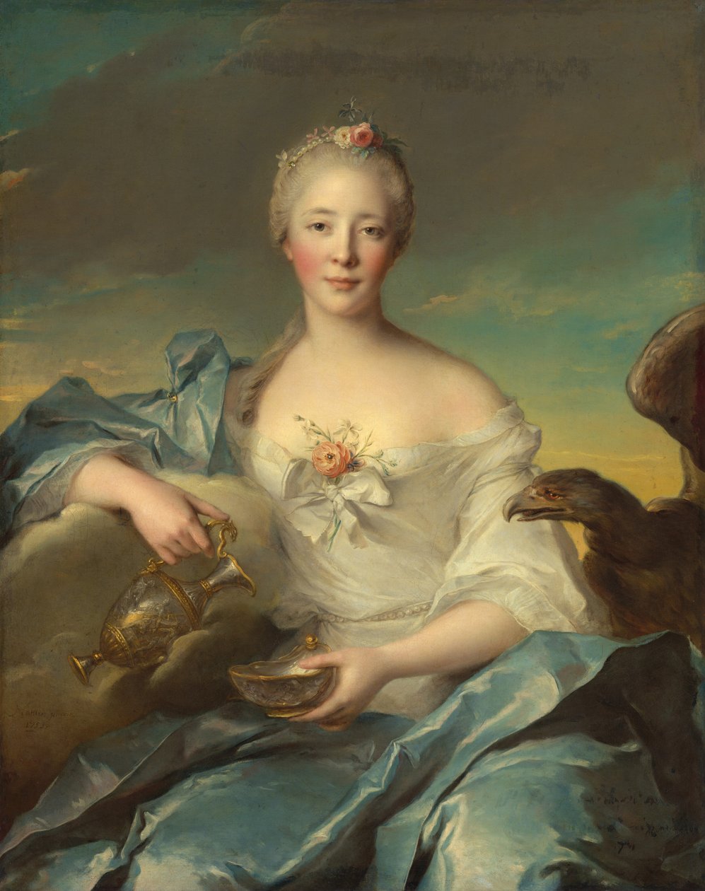 Madame Le Fèvre de Caumartin jako Hebe, 1753. autorstwa Jean Marc Nattier
