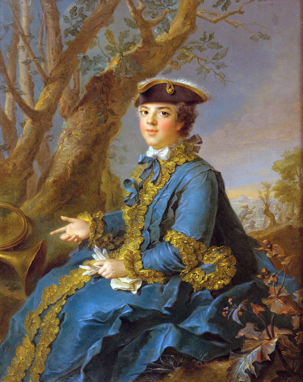 Portret Louise Elżbiety Francji, Infantki Hiszpanii, a następnie księżnej Parmy (1727-1759)"" - Louise Elżbieta Francji (1727-1759), Księżna Parmy - Nattier, Jean-Marc (1685-1766) - 1760 - Olej na płótnie - 40,6x34,9 - Kolekcja prywatna autorstwa Jean Marc Nattier