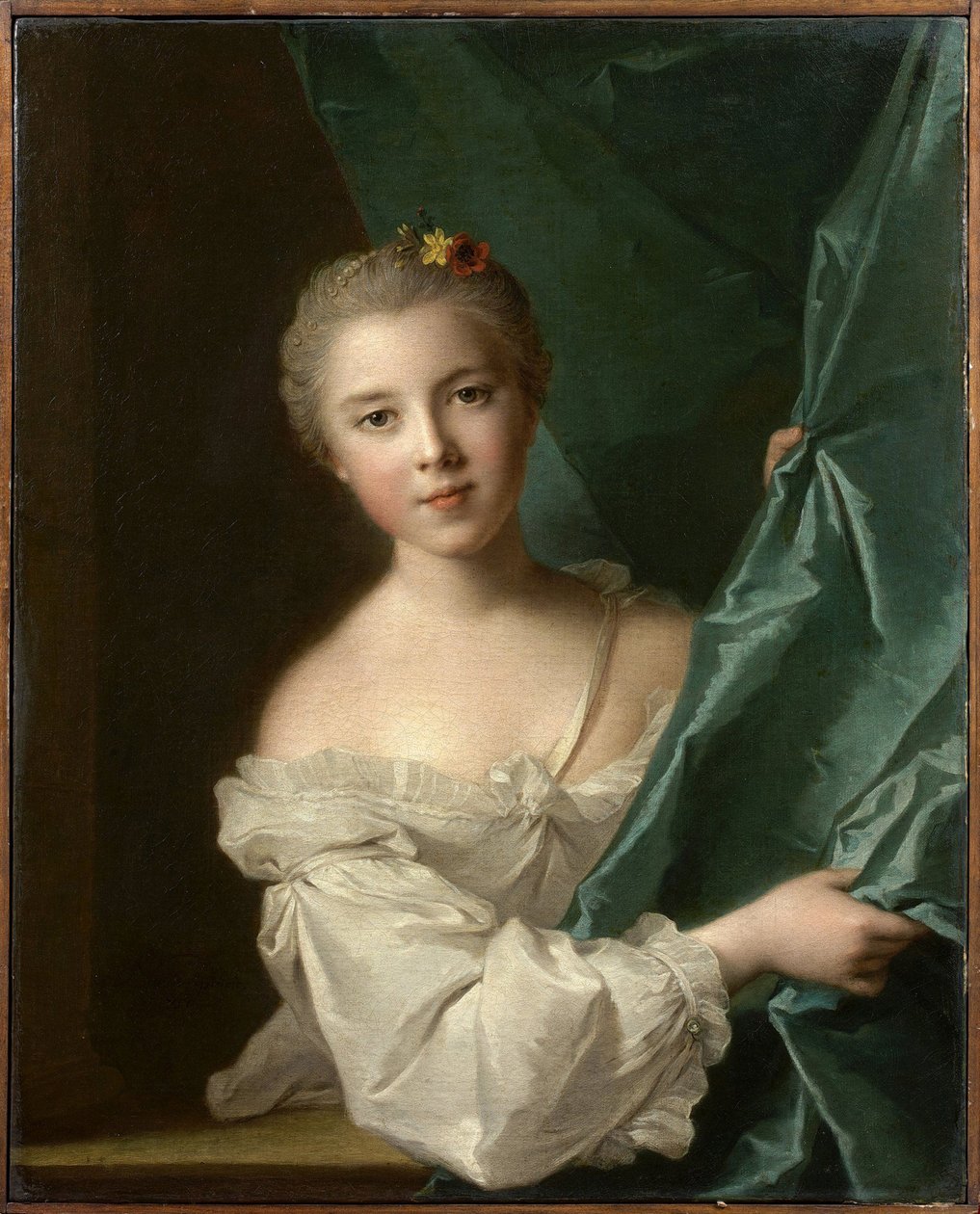 Portret Eleonore Louise de Berville, markiza de Hallay-Coetquen, 1751. autorstwa Jean Marc Nattier