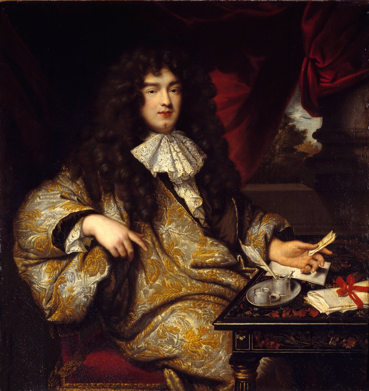 Portret Jeana Baptiste (Jean-Baptiste) Colbert (1651-1690) seigneur markiz de Seignelay, minister marynarki wojennej, syn Colberta. Obraz Marca Nattiera (1642 - 1705) autorstwa Jean Marc Nattier