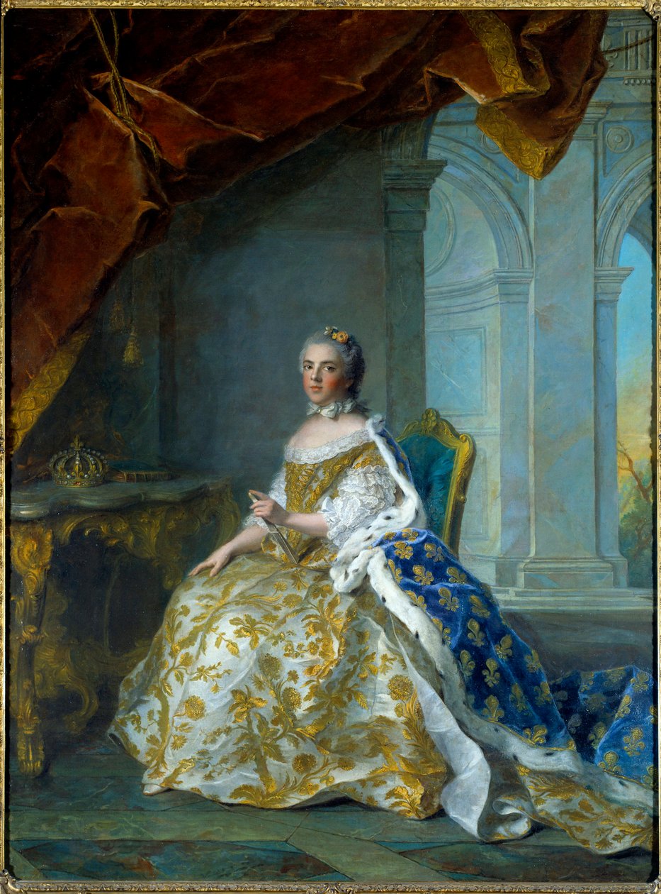 Portret Louise Elisabeth z Francji, Infante z Hiszpanii, a następnie księżnej Parmy (1727-1759) Obraz Jean Marc (Jean-Marc) Nattier (1685-1766) 1761 Słońce 2,4x1,84m autorstwa Jean Marc Nattier