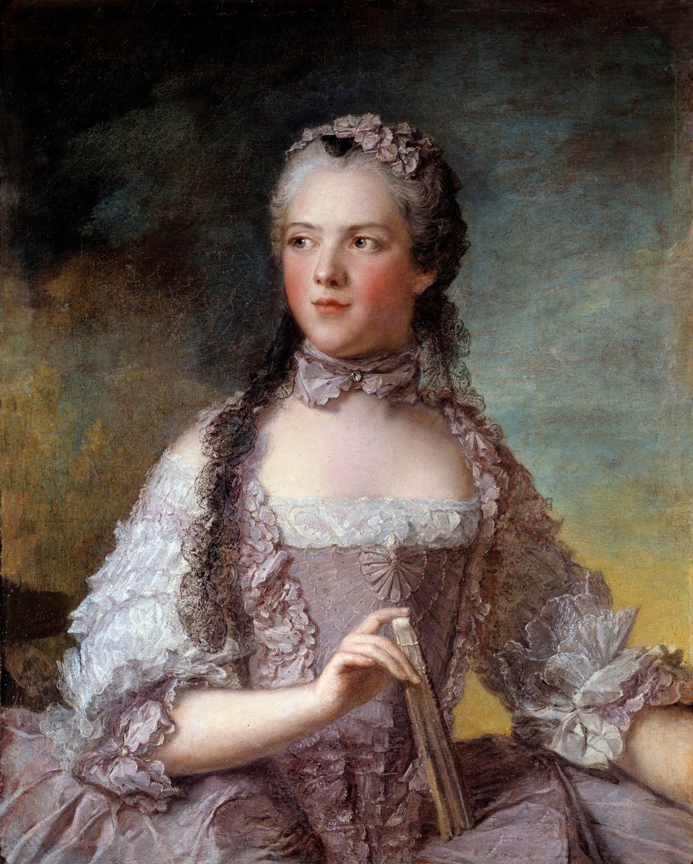 Portret Madame Adelaide z Francji (1732-1800), córki króla Ludwika XV Obraz Jean-Marc (Jean Marc) Nattier (1685-1766) 1749 Słońce 0,81x0,64 m - Portret Madame Adelaide de France (1732- 1800), córka króla Ludwika XV. Obraz Jean-Marca (J autorstwa Jean Marc Nattier