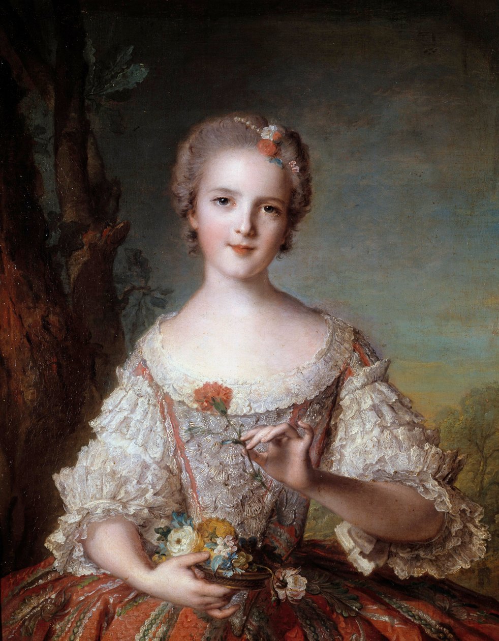 Portret Madame Ludwiki Francuskiej (1737-1787) córki króla Ludwika XV Obraz Jean-Marc (Jean-Marc) Nattier (1685-1766) 1748 Słońce 0,98x0,85 m autorstwa Jean Marc Nattier