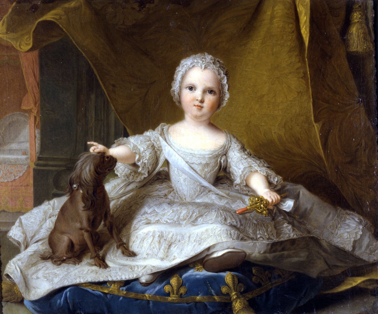 Portret Madame Marii Zeffiriny - Obraz Jeana Marca (Jean-Marc) Nattier (1685-1766). 1751 - Galeria Uffizi, Florencja autorstwa Jean Marc Nattier