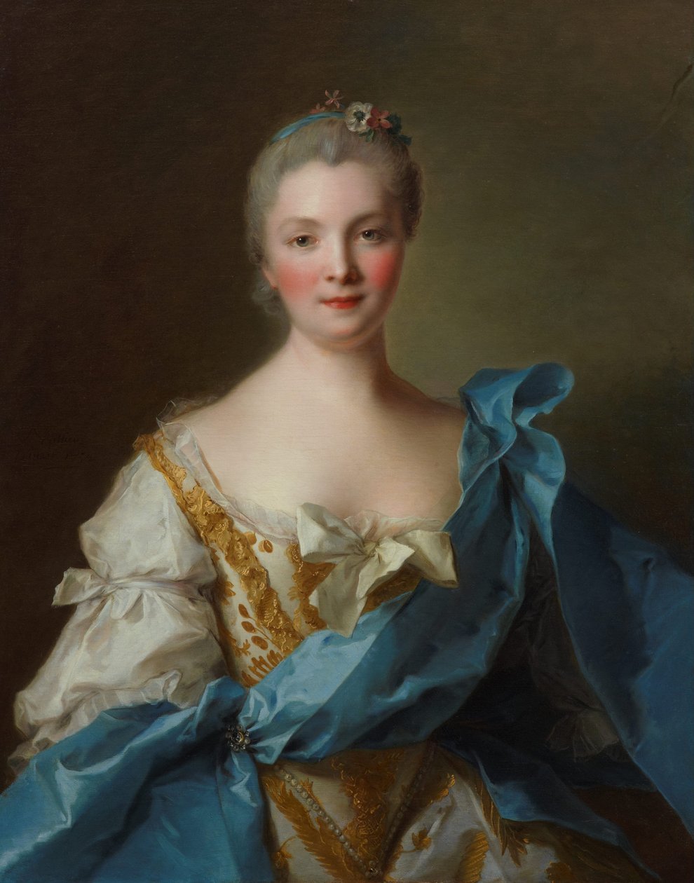 Portret Madame de La Porte, 1754 autorstwa Jean Marc Nattier